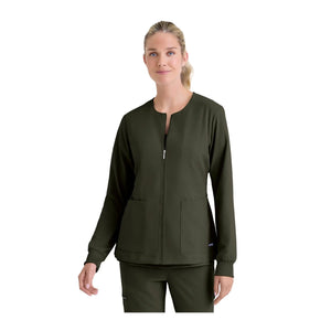 Mila - Chaqueta médica con cuello redondo - Mujer - Grey's Anatomy Stretch Grey's Anatomy 