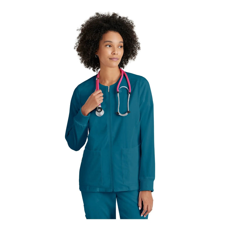 Mila - Chaqueta médica con cuello redondo - Mujer - Grey's Anatomy Stretch Grey's Anatomy 