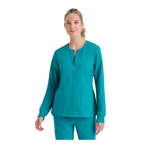 Mila - Chaqueta médica con cuello redondo - Mujer - Grey's Anatomy Stretch Grey's Anatomy 