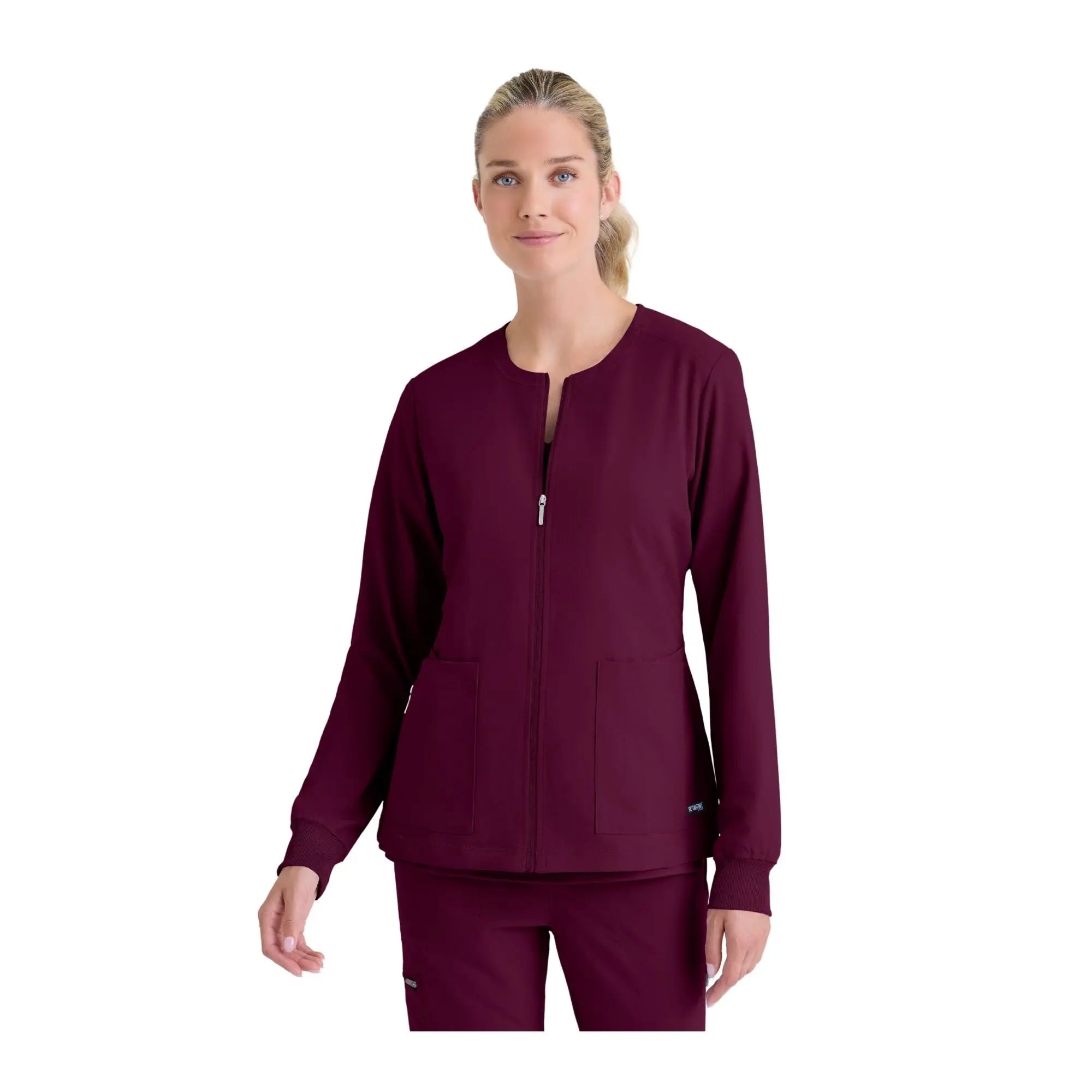 Mila - Chaqueta médica con cuello redondo - Mujer - Grey's Anatomy Stretch Grey's Anatomy 
