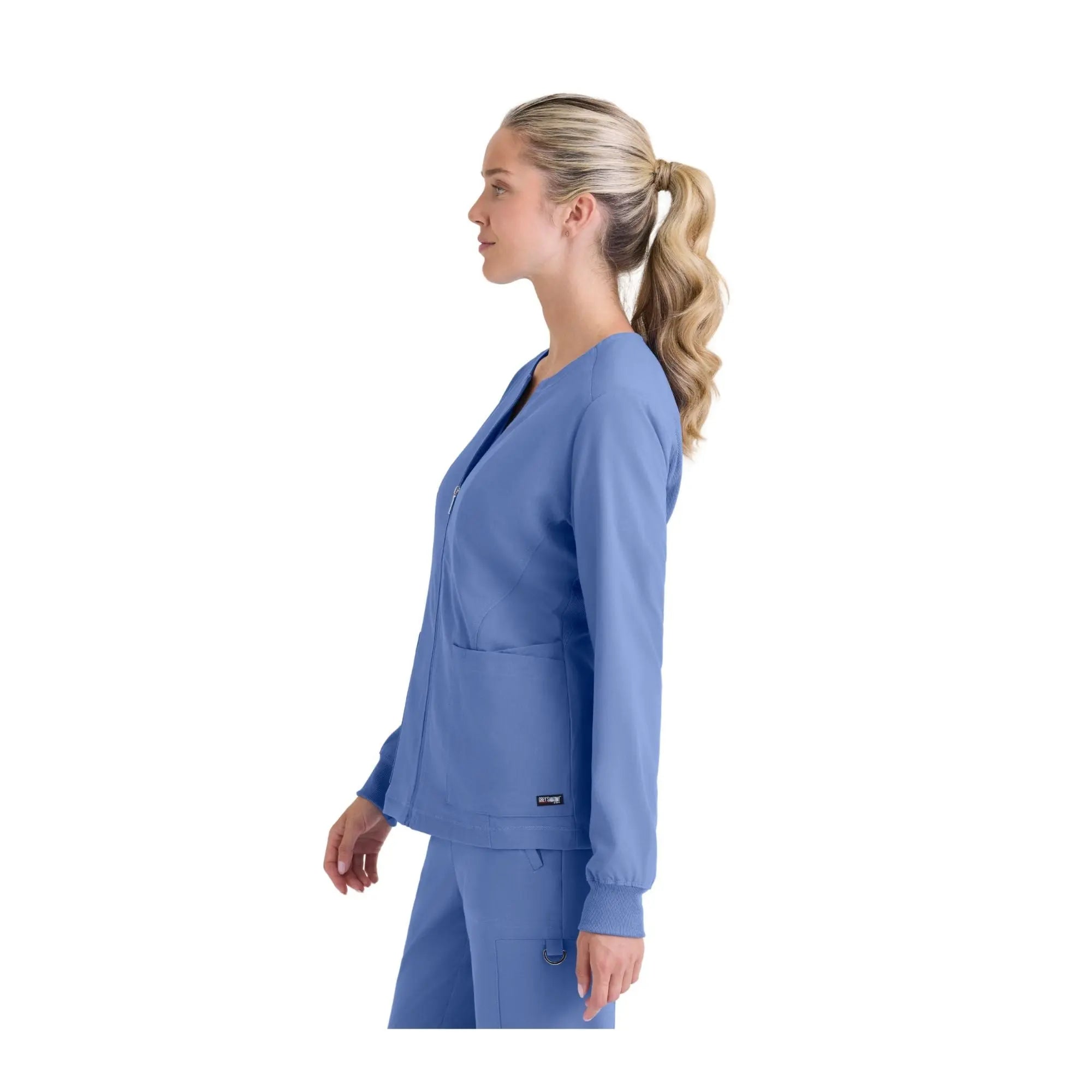 Mila - Chaqueta médica con cuello redondo - Mujer - Grey's Anatomy Stretch Grey's Anatomy 
