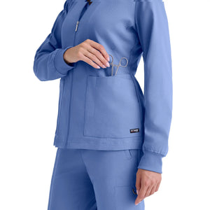 Mila - Chaqueta médica con cuello redondo - Mujer - Grey's Anatomy Stretch Grey's Anatomy 