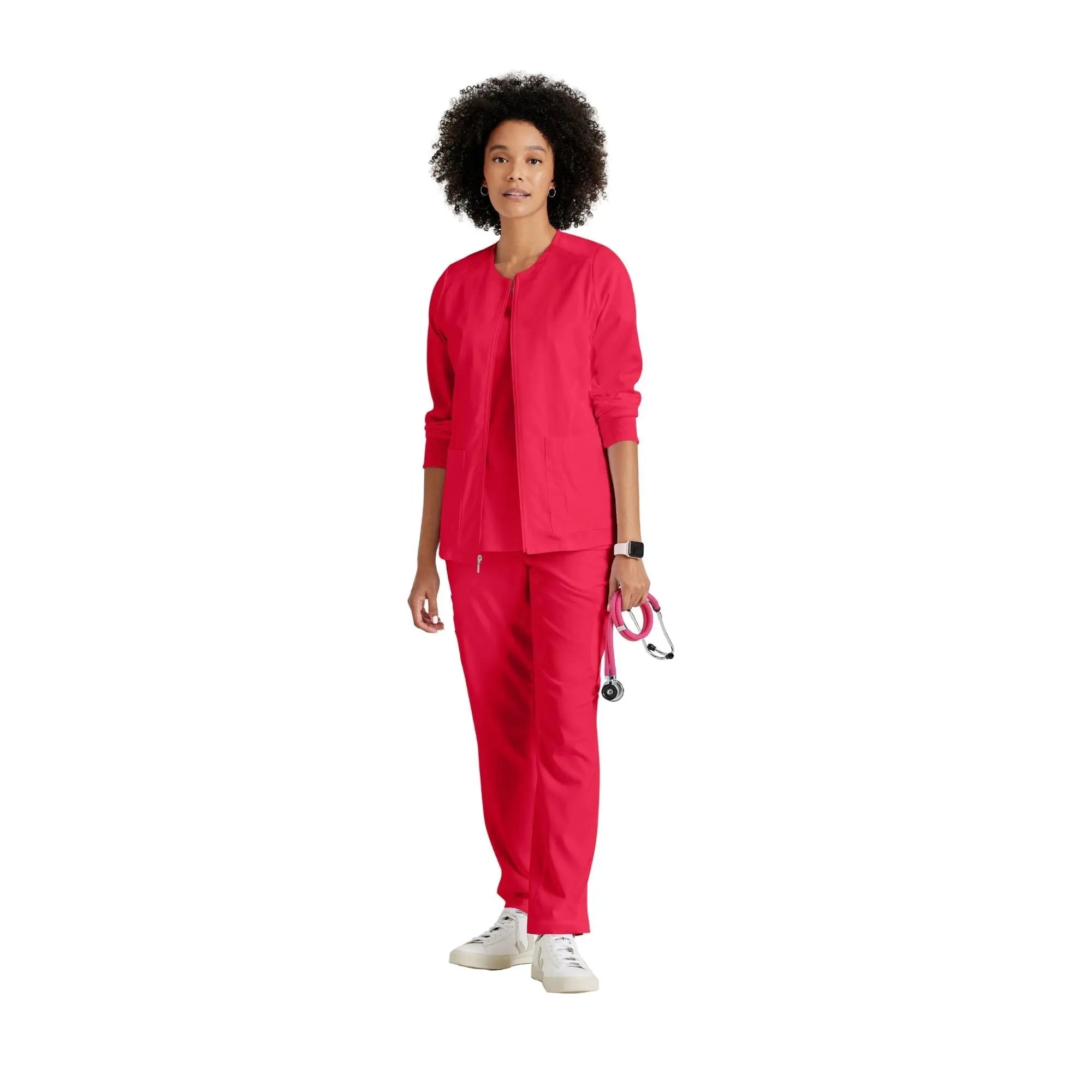 Mila - Chaqueta médica con cuello redondo - Mujer - Grey's Anatomy Stretch Grey's Anatomy 