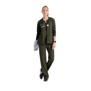 Mila - Chaqueta médica con cuello redondo - Mujer - Grey's Anatomy Stretch Grey's Anatomy 