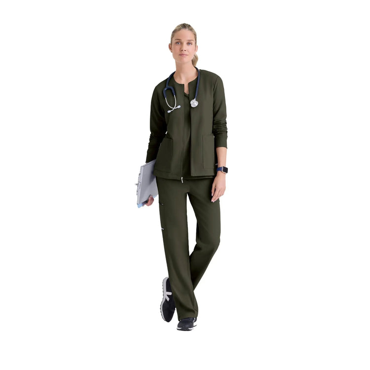 Mila - Chaqueta médica con cuello redondo - Mujer - Grey's Anatomy Stretch Grey's Anatomy 