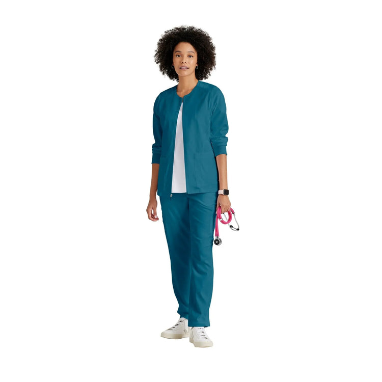Mila - Chaqueta médica con cuello redondo - Mujer - Grey's Anatomy Stretch Grey's Anatomy 