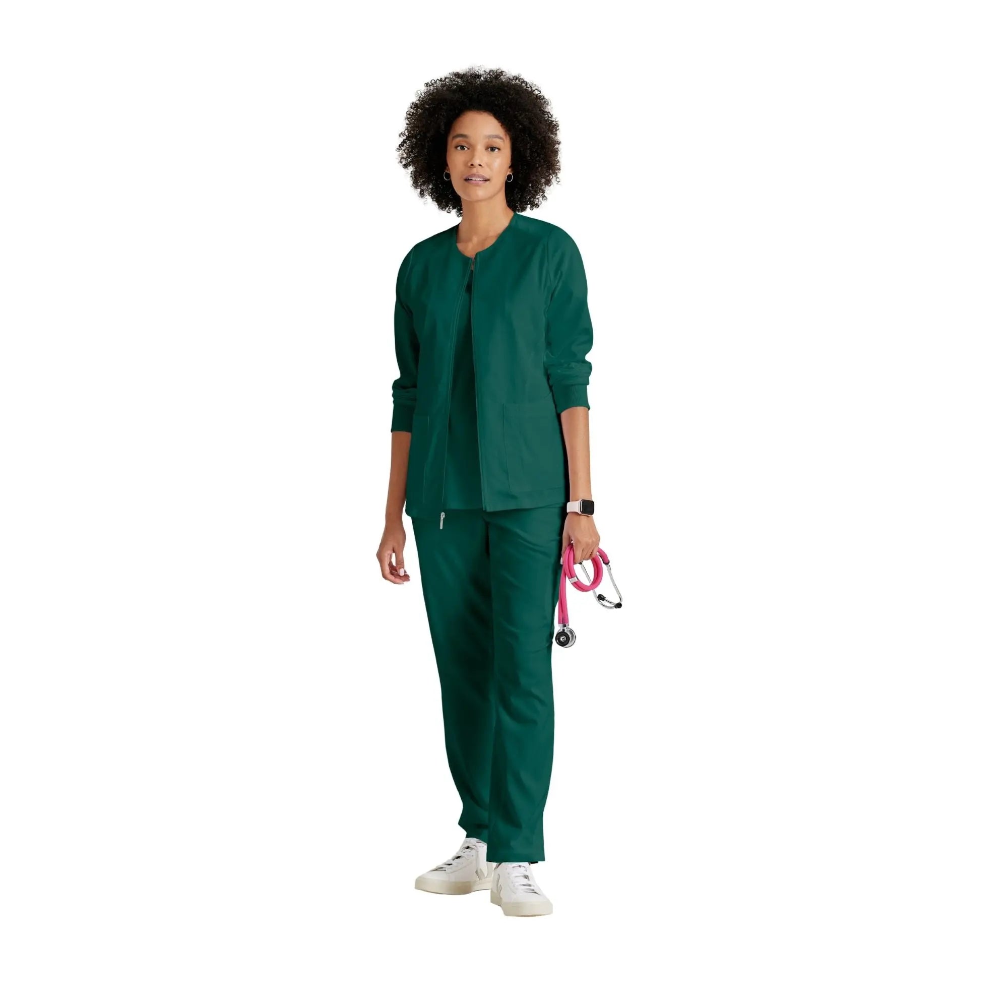 Mila - Chaqueta médica con cuello redondo - Mujer - Grey's Anatomy Stretch Grey's Anatomy 