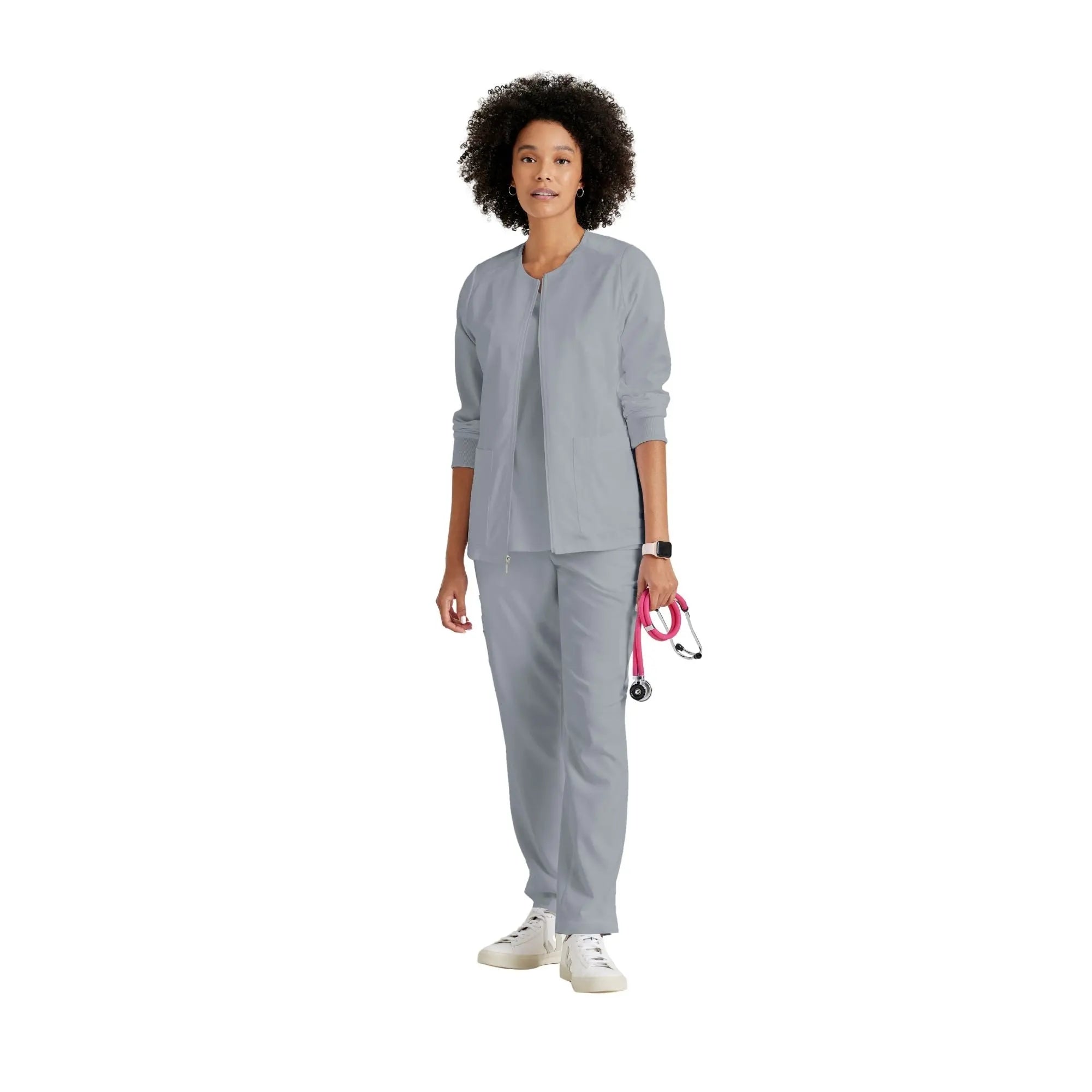 Mila - Chaqueta médica con cuello redondo - Mujer - Grey's Anatomy Stretch Grey's Anatomy 