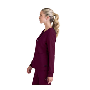 Mila - Chaqueta médica con cuello redondo - Mujer - Grey's Anatomy Stretch Grey's Anatomy 