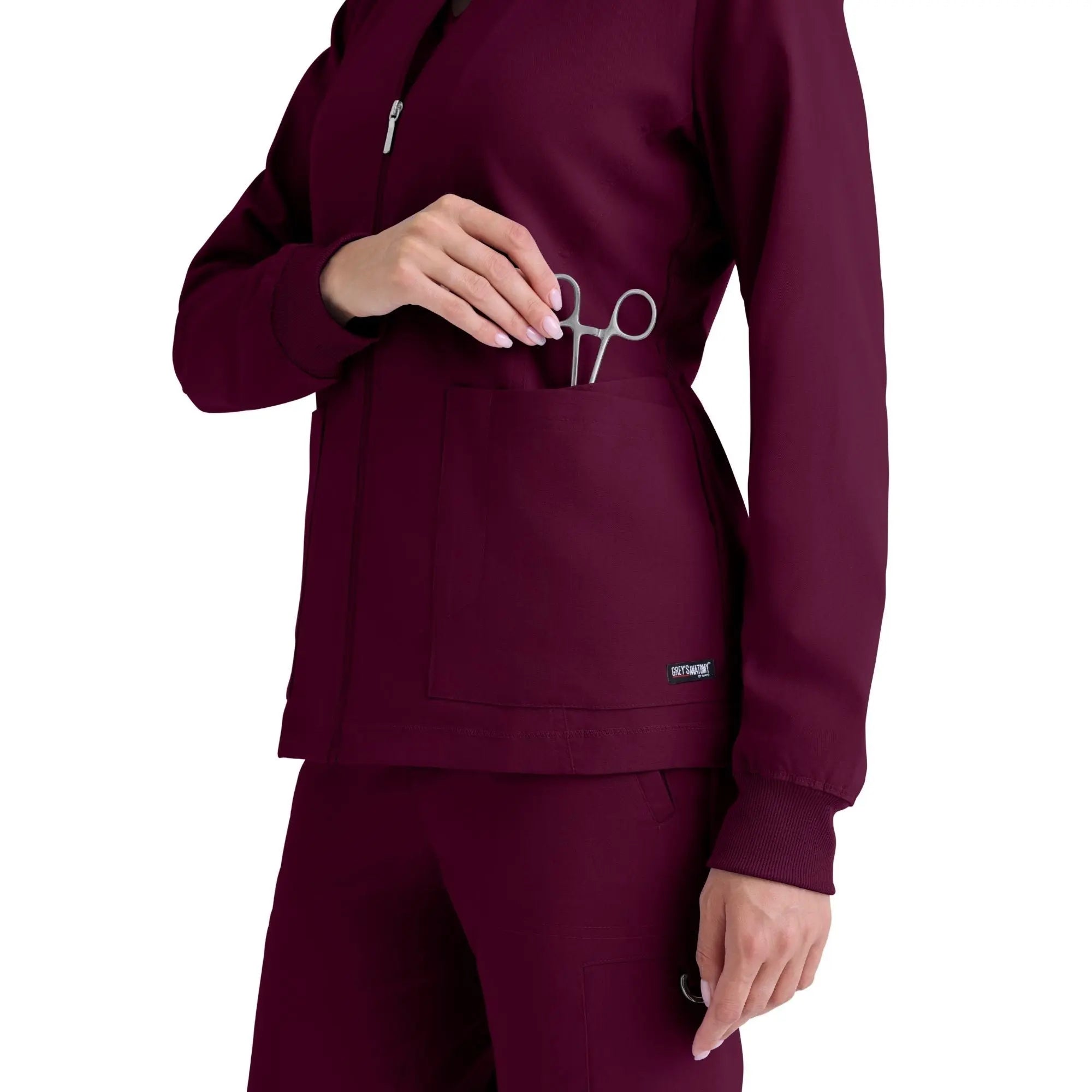 Mila - Chaqueta médica con cuello redondo - Mujer - Grey's Anatomy Stretch Grey's Anatomy 