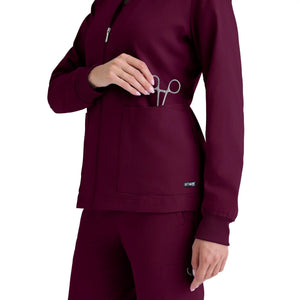 Mila - Chaqueta médica con cuello redondo - Mujer - Grey's Anatomy Stretch Grey's Anatomy 