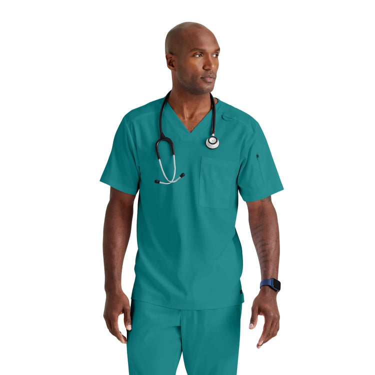Murphy - Tunique col V - Homme - Grey's Anatomy Stretch Grey’s Anatomy  Bleu Caraïbes / XL