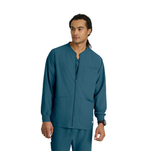 Oly - Veste médicale col rond - Homme - Skechers SKECHERS  Bleu Bahamas / XL