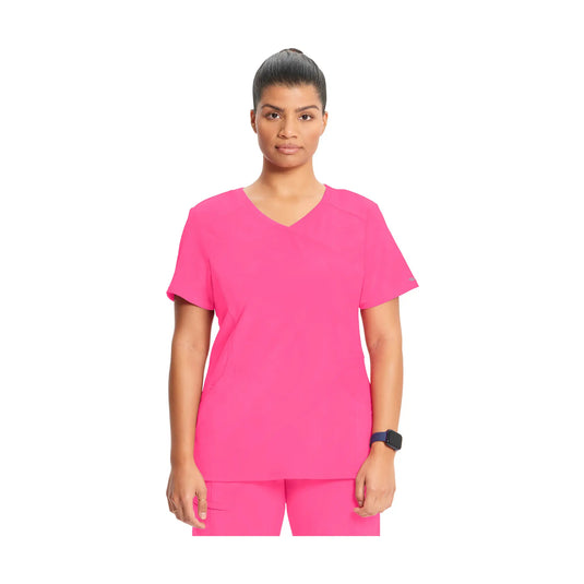 Ondres - Túnica médica - Cruzada - 66 cm - Mujer - Cherokee - Color 1 Uniformes Médicos Cherokee Rosa-Carmín-3XL
