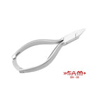 Pince à ongles - Acier inoxydable - Finition satinée - Coupe droite - Mors plats et fins - 13,5 cm - Sam