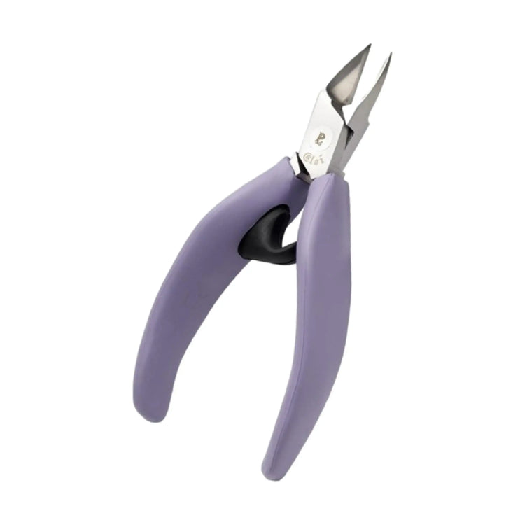 Pince à ongles ergonomique - Violette - Coupe droite - Mors effilés larges - 13 cm - Inox - Akori - My Podologie