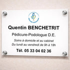 Plaque professionnelle Pédicure-Podologue personnalisable