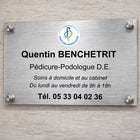 Plaque professionnelle Pédicure-Podologue personnalisable