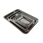 Bandeja rectangular de acero inoxidable - 6 dimensiones