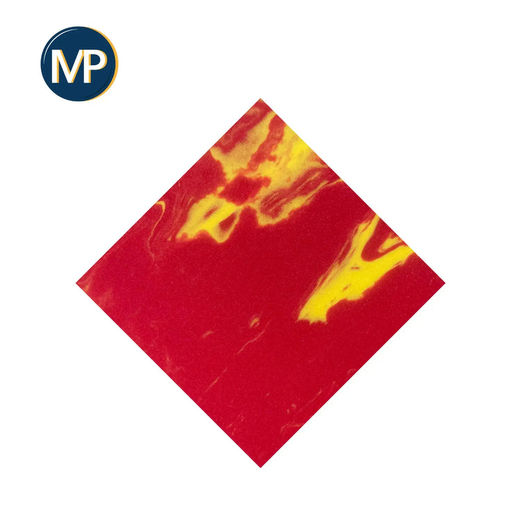 Recouvrement PE EVA - Shore 30 - 1mm - 1035 x 1030 mm - 15 coloris MP  Jaune-rouge