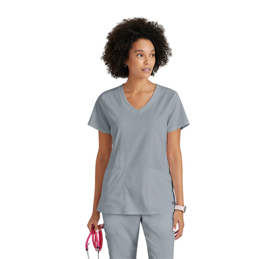 Serena - Túnica con cuello en V - Mujer - Grey's Anatomy Stretch Grey's Anatomy Light Grey / XL