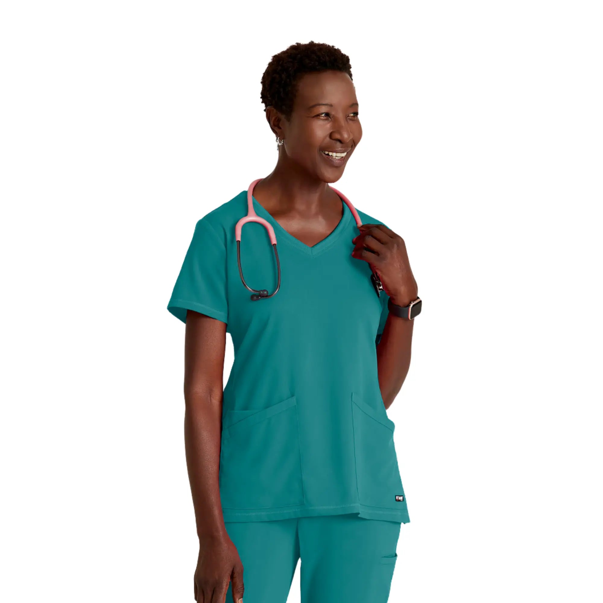 Serena - Tunique col V - Femme - Grey’s Anatomy Stretch Grey’s Anatomy  Bleu Caraïbes / XL