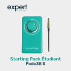Pack inicial para estudiantes “Cuidados en casa” - 1 micromotor Podo38S verde menta + 1 cortaúñas de carburo de tungsteno
