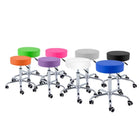 Taburete sin respaldo - Base cromada - 5 ruedas